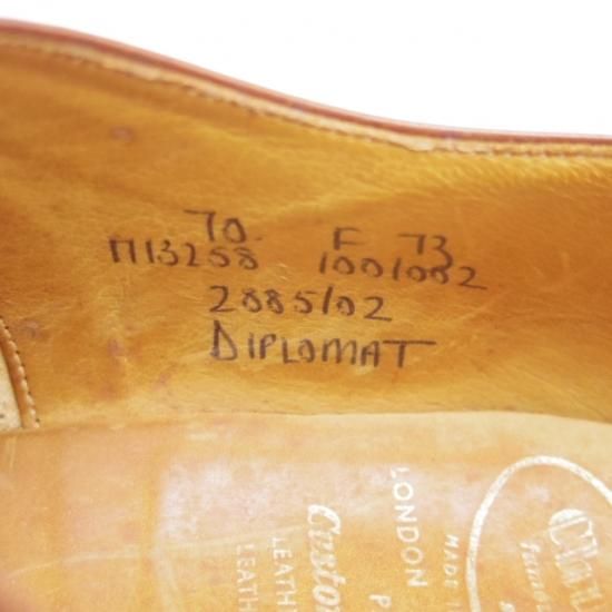 極上★チャーチ 70F/UK7【旧チャーチ★ディプロマット/DIPLOMAT/73ラスト】3都市ロゴ/セミブローグ/茶/メンズ/Church's★a024