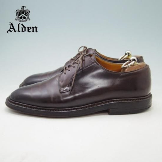極上★オールデン 7D【定価￥138,600-★コードバン仕様/990】ユナイテッドアローズ別注/バリーラスト/プレーントゥ/#8/赤茶/Alden★a038
