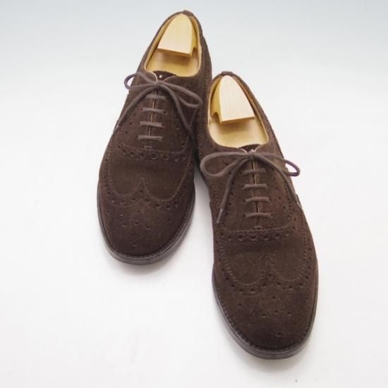 美品★チャーチ 65F/UK6.5【定価￥86,900-★FAIRFIELD/81ラスト】フェアフィールド/フルブローグ/スエード/濃茶/メンズ/Church's★a081
