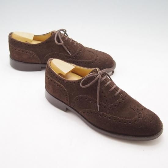 美品★チャーチ 65F/UK6.5【定価￥86,900-★FAIRFIELD/81ラスト】フェアフィールド/フルブローグ/スエード/濃茶/メンズ/Church's★a081