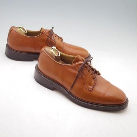 美品★トリッカーズ SIZE 8【★カントリー/プレーントゥ】3616/カーフ/茶/メンズ/Tricker's★a080