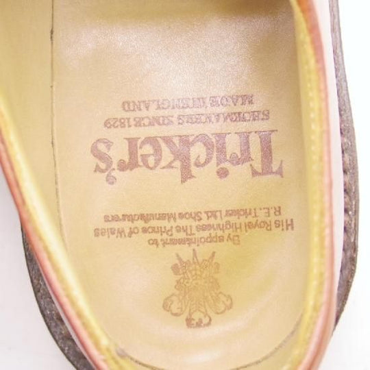 美品★トリッカーズ SIZE 8【★カントリー/プレーントゥ】3616/カーフ/茶/メンズ/Tricker's★a080