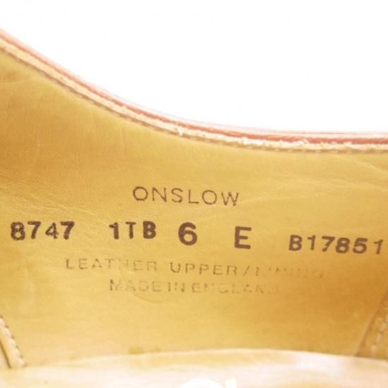 極上★クロケット&ジョーンズ 6E【名作★オンスロー/ONSLOW】325ラスト/Uチップ/カーフ/黒/Crockett&Jones★a071