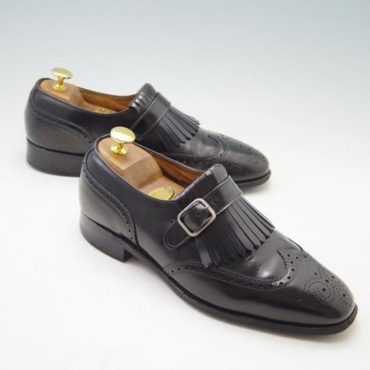 極上★チャーチ 65F/UK6.5【旧チャーチ★ブックバインダーカーフ/Stafford】69Rラスト/モンクストラップ/黒/メンズ/Church's★a068