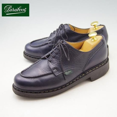 極上★パラブーツ SIZE 6.5【EDIFICE別注★シャンボード/CHAMBORD】グレインレザー/紺/Uチップ/エディフィス/Paraboot★a035