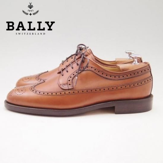 未使用★バリー BALLY 8.5【靴★仏製】ロングウイング★a095