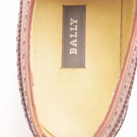 未使用★バリー BALLY 8.5【靴★仏製】ロングウイング★a095