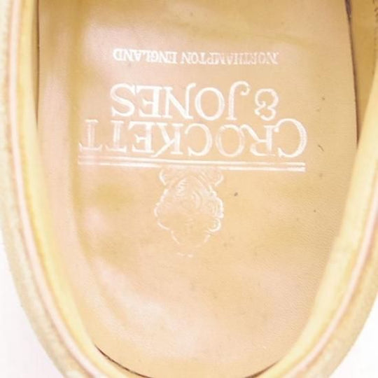 ★クロケット&ジョーンズ 6E【★プレーントゥ/サドルシューズ】スエード/薄茶/Crockett&Jones★a086