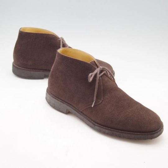 美品★チャーチ65F/UK6.5【定価￥73,700-★チャッカブーツ/RYDER】ライダー/81ラスト/4都市ロゴ/スエード/濃茶/メンズ/Church's★a085