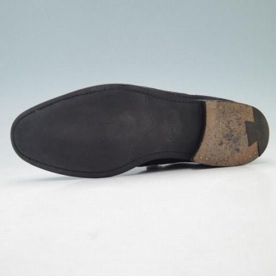 美品★チャーチ 70F/UK7【★コンサル/CONSUL】173ラスト/ストレートチップ/4都市ロゴ/スエード/黒/Church's★a084