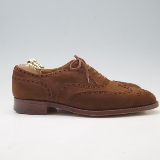 極上★チャーチ 85F/UK8.5【貴重★アンテロープ革/REAL CAPE BUCK/旧チャーチ】73ラスト/3都市ロゴ/フルブローグ/茶/Church's★a083