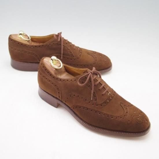 極上★チャーチ 85F/UK8.5【貴重★アンテロープ革/REAL CAPE BUCK/旧チャーチ】73ラスト/3都市ロゴ/フルブローグ/茶/Church's★a083