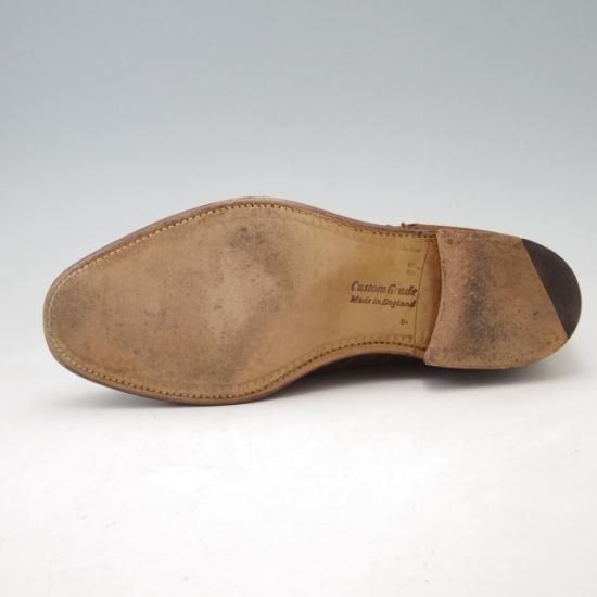 極上★チャーチ 85F/UK8.5【貴重★アンテロープ革/REAL CAPE BUCK/旧チャーチ】73ラスト/3都市ロゴ/フルブローグ/茶/Church's★a083