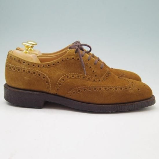 極上★チャーチ 75F/UK7.5【定価￥86,900-★FAIRFIELD/81ラスト】フェアフィールド/フルブローグ/スエード/マラッカ色/メンズ/Church's★a148