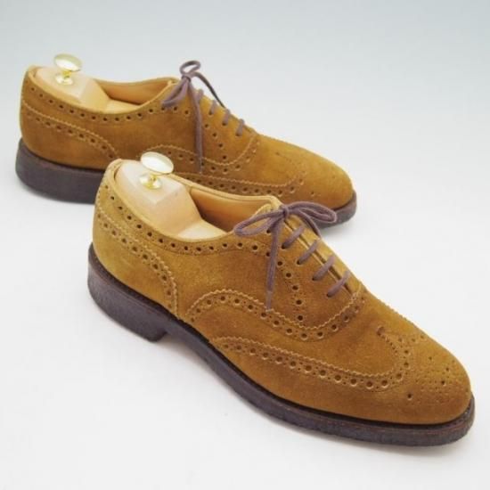 極上★チャーチ 75F/UK7.5【定価￥86,900-★FAIRFIELD/81ラスト】フェアフィールド/フルブローグ/スエード/マラッカ色/メンズ/Church's★a148