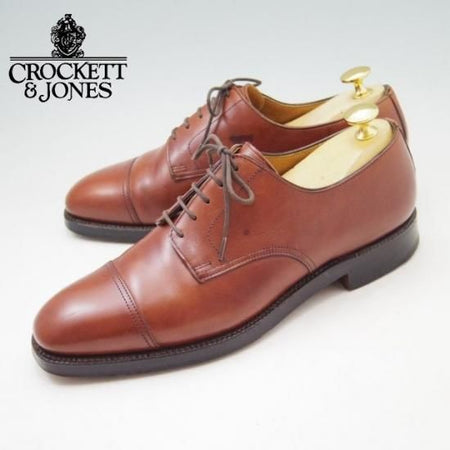 ★クロケット&ジョーンズ UK6/US6.5E【★ブルックスブラザーズ別注/Peal&co】324ラスト/ストレートチップ/カーフ/茶/メンズ/Crockett&Jones★a144