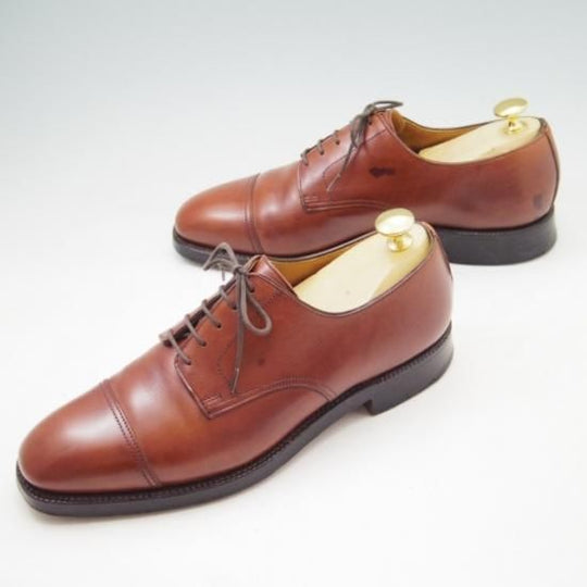 ★クロケット&ジョーンズ UK6/US6.5E【★ブルックスブラザーズ別注/Peal&co】324ラスト/ストレートチップ/カーフ/茶/メンズ/Crockett&Jones★a144