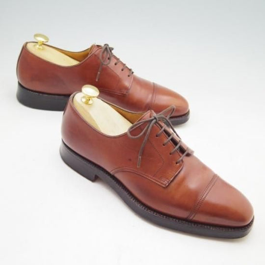 ★クロケット&ジョーンズ UK6/US6.5E【★ブルックスブラザーズ別注/Peal&co】324ラスト/ストレートチップ/カーフ/茶/メンズ/Crockett&Jones★a144