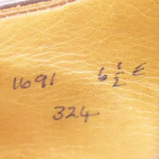 ★クロケット&ジョーンズ UK6/US6.5E【★ブルックスブラザーズ別注/Peal&co】324ラスト/ストレートチップ/カーフ/茶/メンズ/Crockett&Jones★a144