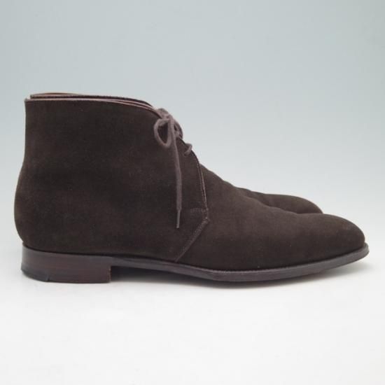 美品★クロケット&ジョーンズ 7E【★ハンドグレード/CAMPDEN】チャッカブーツ/スエード/濃茶/Crockett&Jones★a143