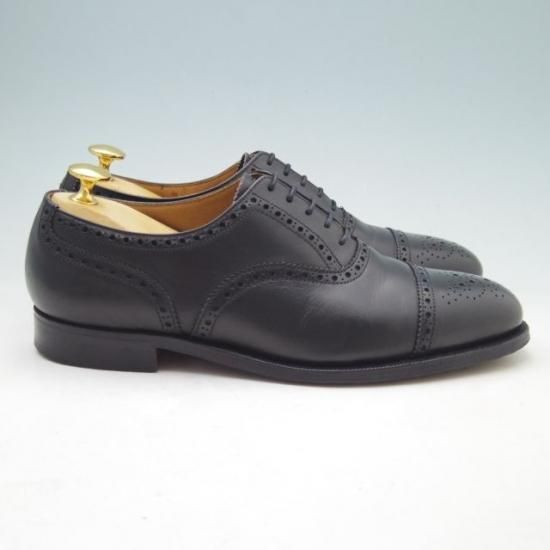 極上★クロケット&ジョーンズ 6.5E【★セミブローグ/WESTMINSTER】ウエストミンスター/カーフ/黒/Crockett&Jones★a142