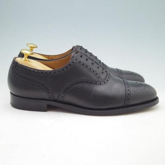 極上★クロケット&ジョーンズ 6.5E【★セミブローグ/WESTMINSTER】ウエストミンスター/カーフ/黒/Crockett&Jones★a142