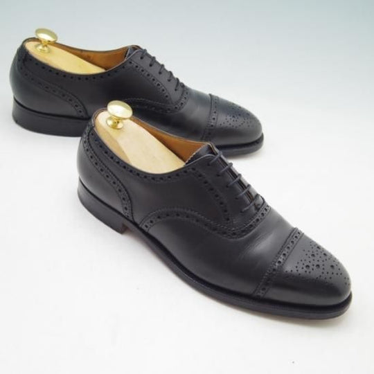 極上★クロケット&ジョーンズ 6.5E【★セミブローグ/WESTMINSTER】ウエストミンスター/カーフ/黒/Crockett&Jones★a142