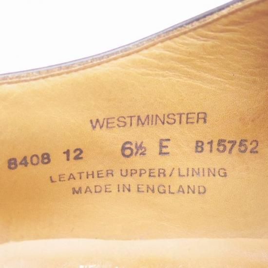 極上★クロケット&ジョーンズ 6.5E【★セミブローグ/WESTMINSTER】ウエストミンスター/カーフ/黒/Crockett&Jones★a142