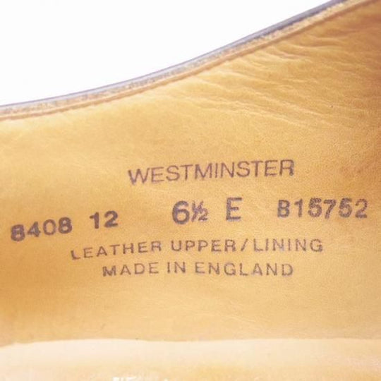 極上★クロケット&ジョーンズ 6.5E【★セミブローグ/WESTMINSTER】ウエストミンスター/カーフ/黒/Crockett&Jones★a142