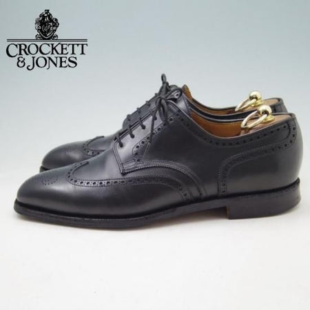極上★クロケット&ジョーンズ 8.5E【★ポールスミス別注/Paul smith/フルブローグ/カーフ/黒/メンズ】Crockett&Jones★a141