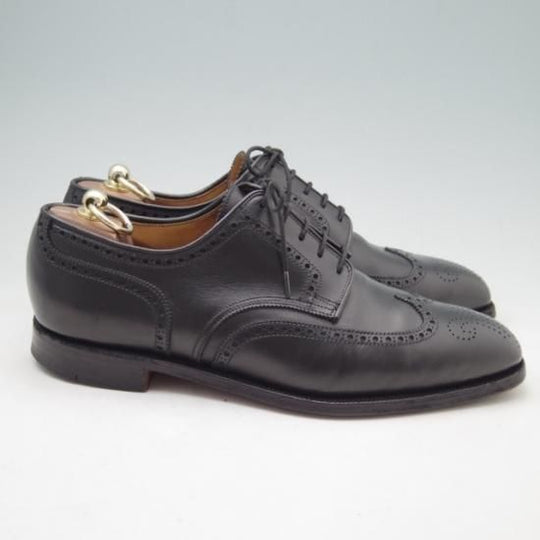 極上★クロケット&ジョーンズ 8.5E【★ポールスミス別注/Paul smith/フルブローグ/カーフ/黒/メンズ】Crockett&Jones★a141