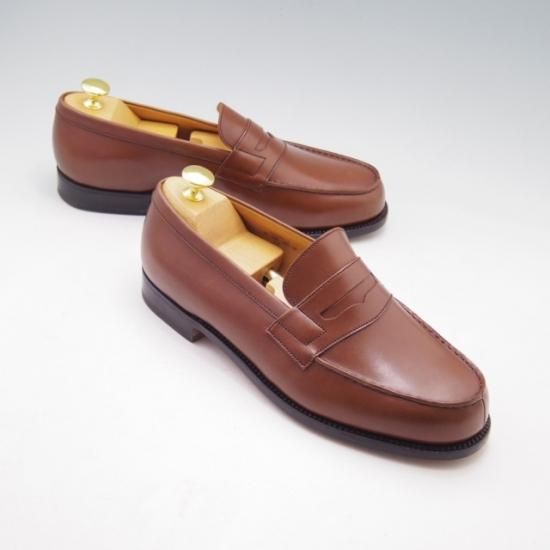 新品★JM.ウェストン 7F【定価￥110,000-★コインローファー/180】41ラスト/ボックスカーフ/タン/茶/メンズ/Weston/ウエストン★a127