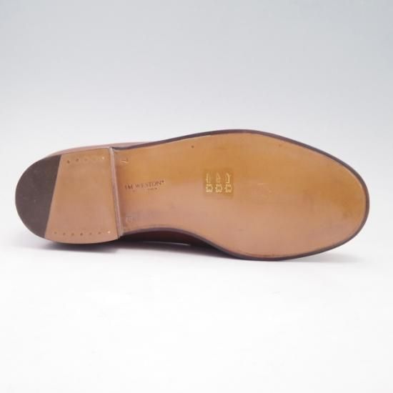 新品★JM.ウェストン 7F【定価￥110,000-★コインローファー/180】41ラスト/ボックスカーフ/タン/茶/メンズ/Weston/ウエストン★a127
