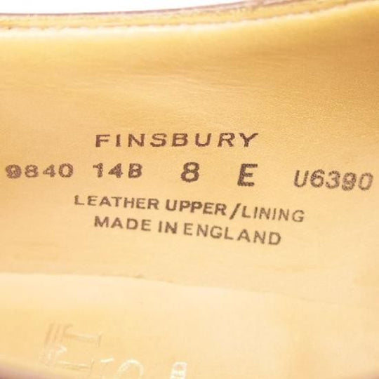 極美品★クロケット&ジョーンズ 8E【定価￥86,900-★フルブローグ/FINSBURY】341ラスト/カーフ/茶/Crockett&Jones★a167