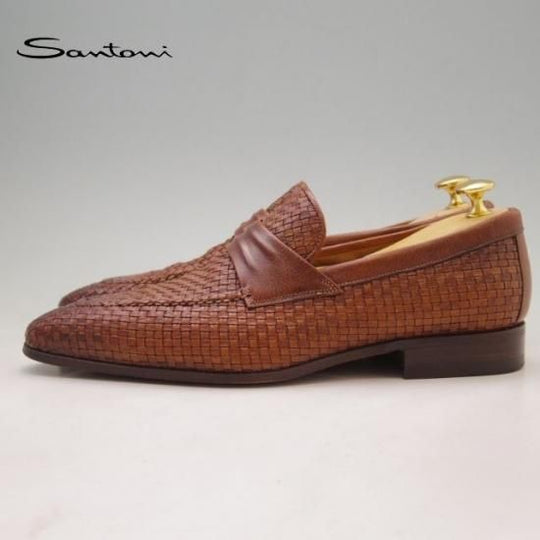 美品★サントーニ 5.5【ローファー】SANTONI★イントレ★a166