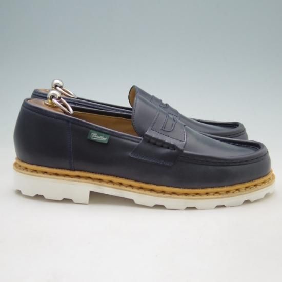 新品★パラブーツ SIZE 7.5【★REIMS/ランス】コインローファー/マルシェソール/カーフ/紺/Paraboot★a161