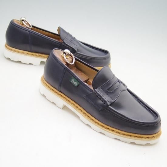 新品★パラブーツ SIZE 7.5【★REIMS/ランス】コインローファー/マルシェソール/カーフ/紺/Paraboot★a161