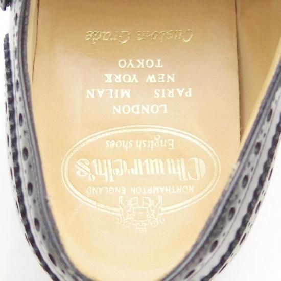 美品★チャーチ 70G/UK7 【貴重★KELBY 2/ダブルモンク】81ラスト/5都市ロゴ/ポリッシュドバインダーカーフ/黒/メンズ★a160