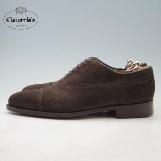 新品★チャーチ 75F/UK7.5【貴重★ストレートチップ/GOODRICH 2】108ラスト/スエード/濃茶/メンズ★a159