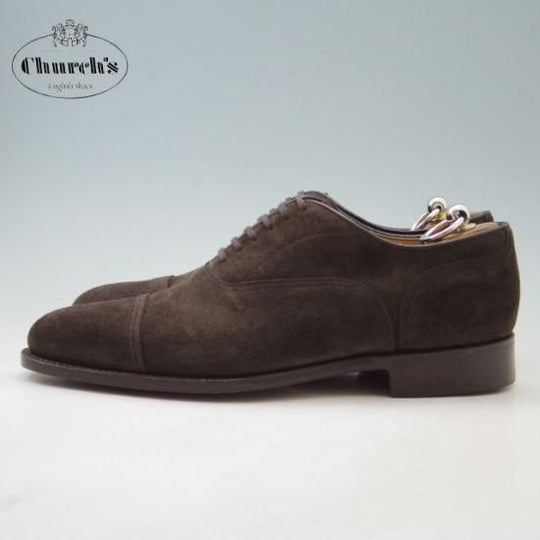 新品★チャーチ 75F/UK7.5【貴重★ストレートチップ/GOODRICH 2】108ラスト/スエード/濃茶/メンズ★a159