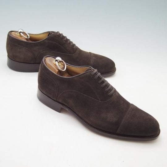 新品★チャーチ 75F/UK7.5【貴重★ストレートチップ/GOODRICH 2】108ラスト/スエード/濃茶/メンズ★a159