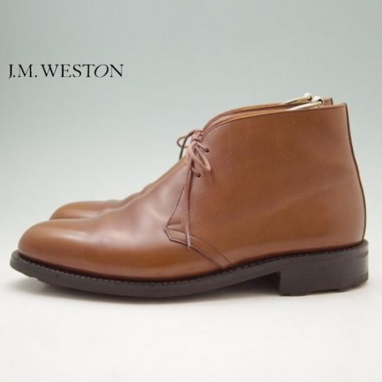 極美品★JM.ウェストン 8E【貴重★539/チャッカブーツ】39ラスト/カーフ/茶/メンズ/Weston/ウエストン★a178