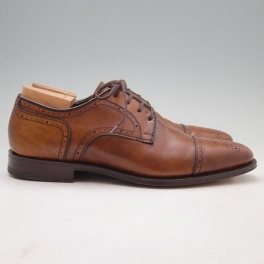 極美品★チャーチ60F/UK6【上級★Exclusive Cllection/ベティスカーフ/119ラスト】Taunton/セミブローグ/茶/メンズ/Church's★a174