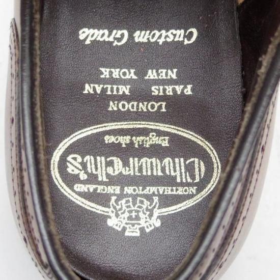 極美品★チャーチ60F/UK6【上級★Exclusive Cllection/ベティスカーフ/119ラスト】Taunton/セミブローグ/茶/メンズ/Church's★a174