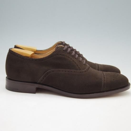 新品★チャーチ 60F/UK6【★セミブローグ/136ラスト/LONDON/ロンドン】スエード/濃茶/メンズ/Church's★a172