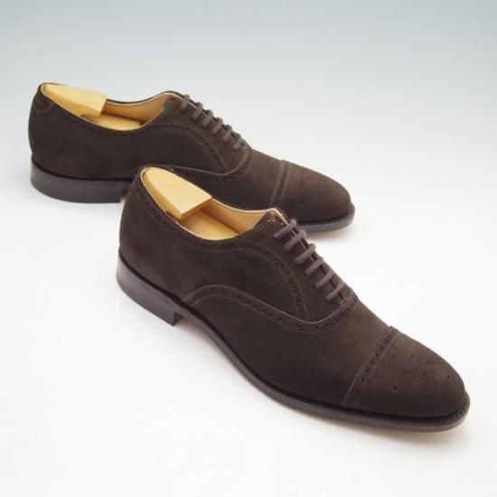 新品★チャーチ 60F/UK6【★セミブローグ/136ラスト/LONDON/ロンドン】スエード/濃茶/メンズ/Church's★a172