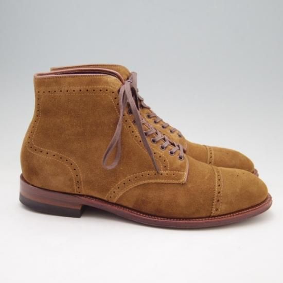 極美品★オールデン 7D 【貴重★モディファイドラスト/41822H】TOMORROWLAND別注/ブーツ/スエード/茶/Alden★a169