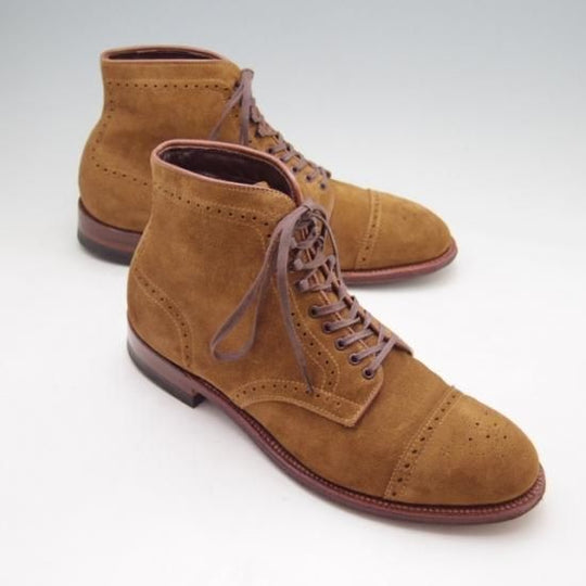 極美品★オールデン 7D 【貴重★モディファイドラスト/41822H】TOMORROWLAND別注/ブーツ/スエード/茶/Alden★a169