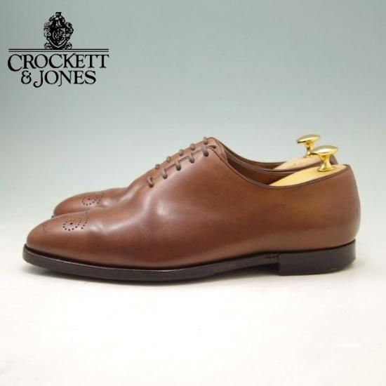 ★クロケット&ジョーンズ 6E【★ハンドグレード/ホールカット】カーフ/茶/メンズ/Crockett&Jones★a207