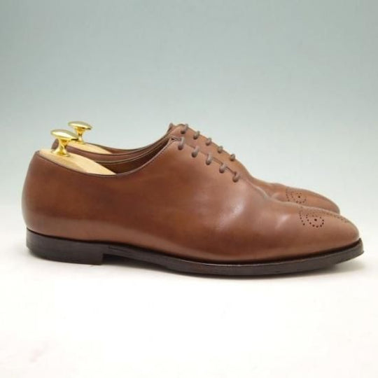 ★クロケット&ジョーンズ 6E【★ハンドグレード/ホールカット】カーフ/茶/メンズ/Crockett&Jones★a207